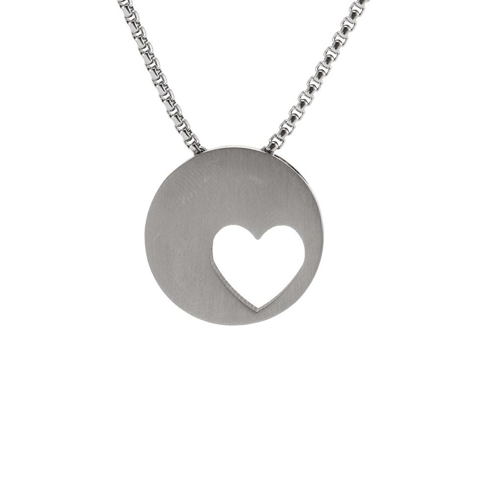 Pendentif Eternity Heart argenté