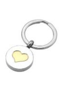 Porte clés coeur doré