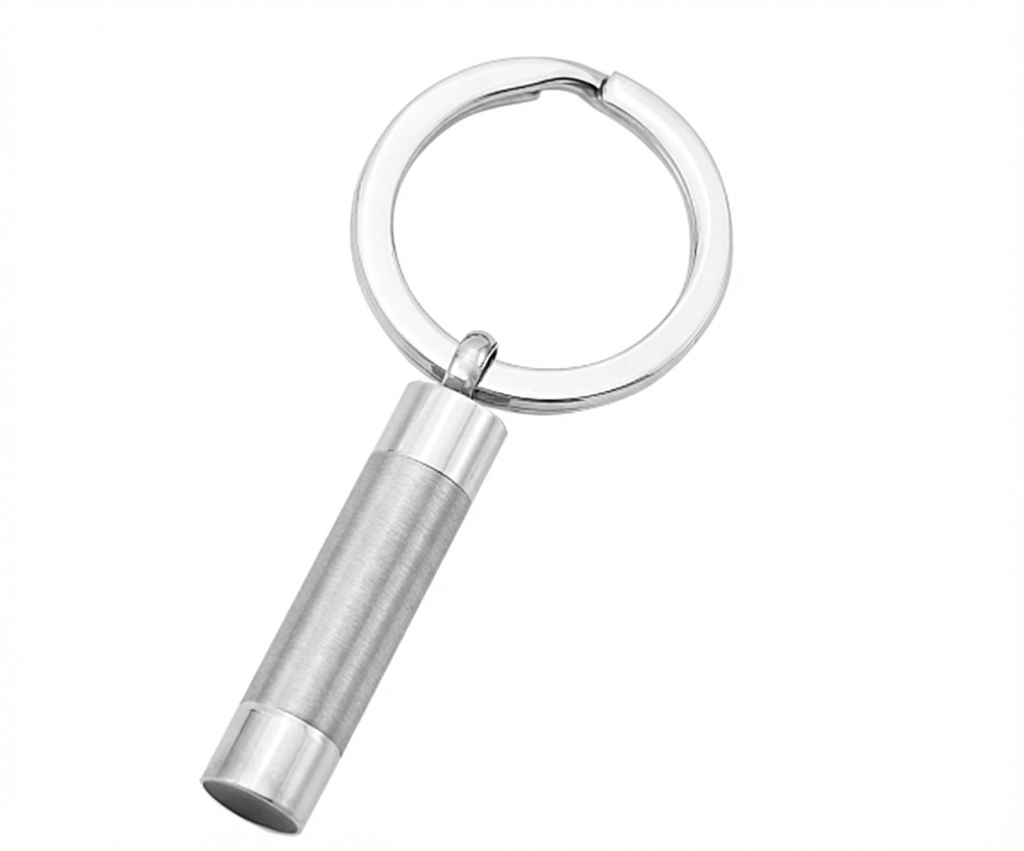 porte clés cylindre gris