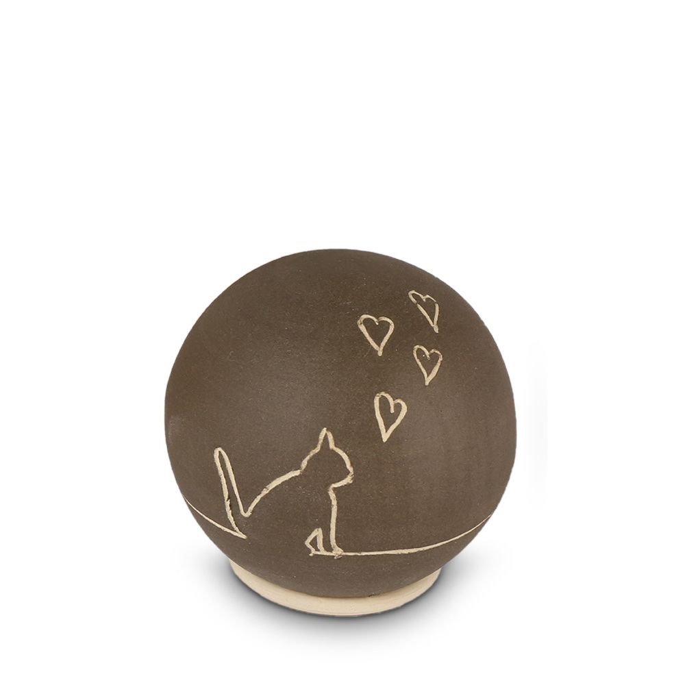 Boule céramique chat